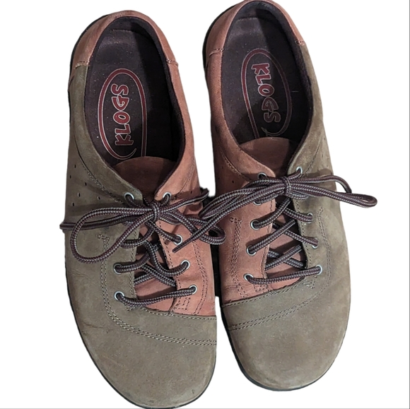 Klogs Myra Women's Casual Tan/Olive Suede Oxford Lace Up Shoes Size 8 M - Picture 5 of 7